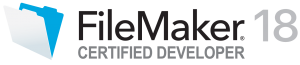 Filemaker®18 Certified Developper (認定技術者) ロゴ