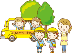 幼稚園送迎バスのイラスト